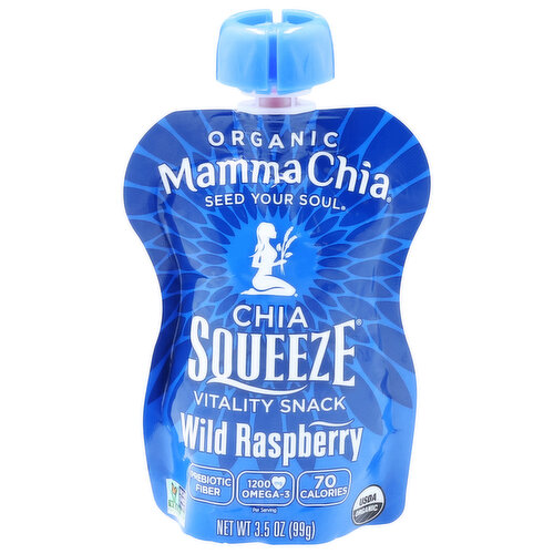 Mama Chia Vitality Snack, Organic, Wild Raspberry