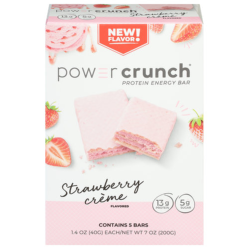 Power Crunch Protein Energy Bar, Strawberry Creme Flavored