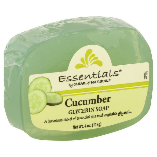 Clearly Natural Soap, Glycerin, Cucumber