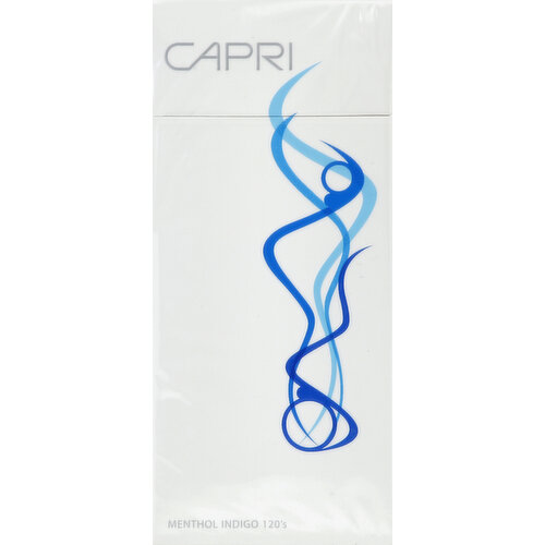 Capri Cigarettes, Menthol, Indigo 120's