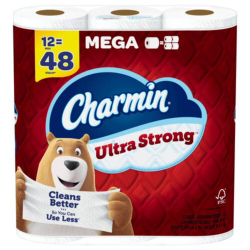 Charmin Bathroom Tissue, Mega Rolls, 2-Ply, Unscented