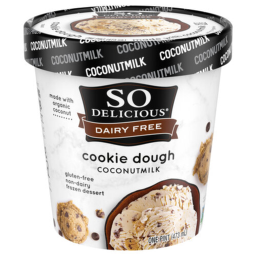 So Delicious Dairy Free Frozen Dessert, Non-Dairy, Coconutmilk, Cookie Dough