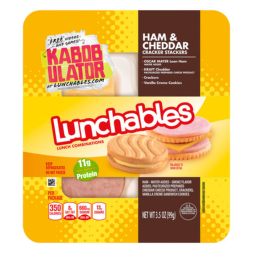 Lunchables Lunch Combinations Ham & Cheddar Cracker Stackers
