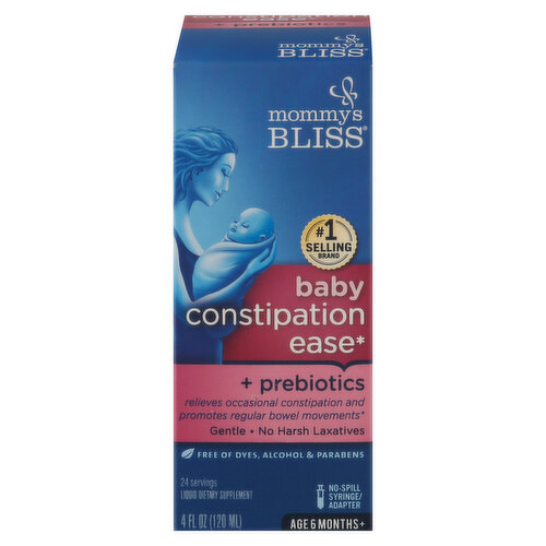 Mommy's Bliss Constipation Ease, +Prebiotics, Baby, Liquid