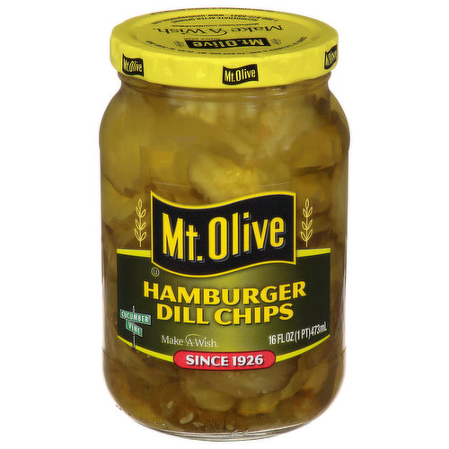 Mt Olive Pickles, Hamburger Dill Chips