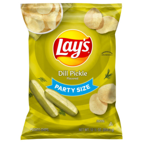 Lays Potato Chips, Dill Pickle, Party Size