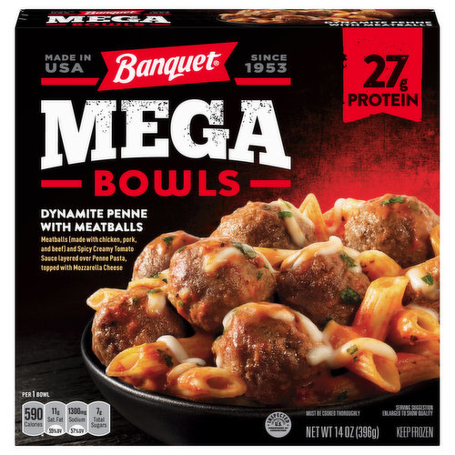 Banquet Bowls, Dynamite Penne with Meatball