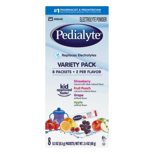 Pedialyte Electrolyte Powder, Variety Pack