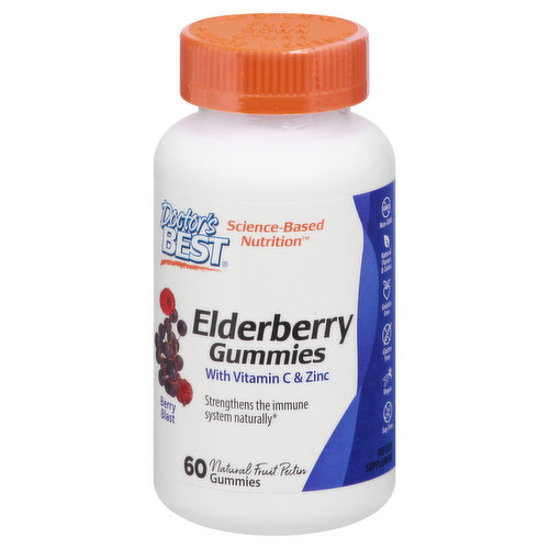 Doctors Best Elderberry, Gummies, Berry Blast