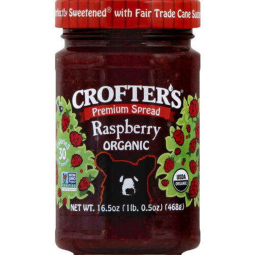 Crofter's Premium Spread, Organic, Raspberry