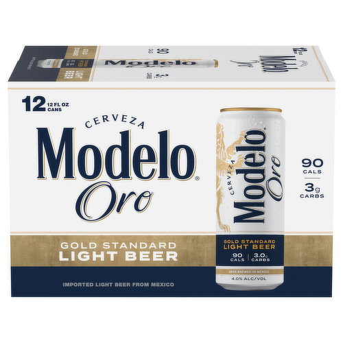 Modelo Beer, Gold Standard, Light - Super 1 Foods