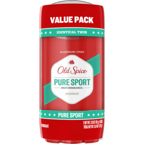 Old Spice Deodorant, Pure Sport, High Endurance, Twin Pack