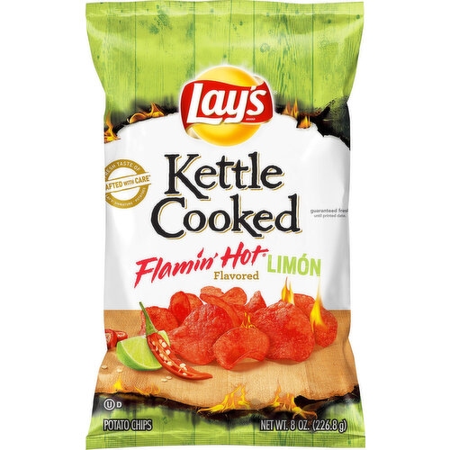 Lay's Potato Chips, Flamin' Hot Limon, Kettle Cooked