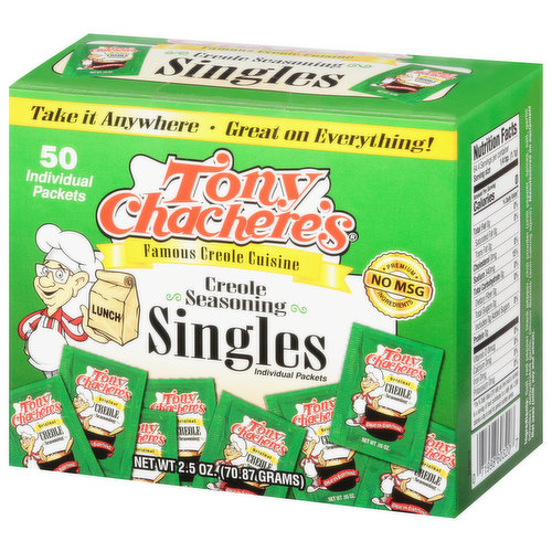 Tony Chachere's Creole Seasoning .5 oz - Pack of 50, Pack of 50 - City  Market