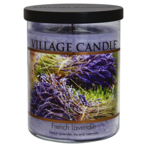 Village Candle Candle, French Lavender, Glass Cylinder