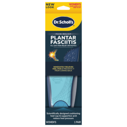 Dr. Scholl's Orthotics for Plantar Fasciitis, Women, Sizes 6-10