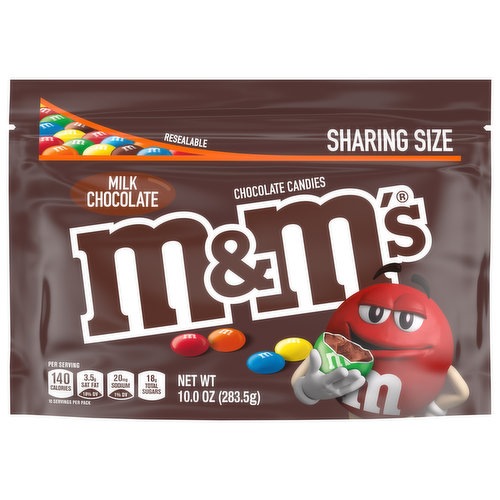 M&M'S Milk Chocolate Candy Family Size Resealable Bulk Candy Bag, 18 oz -  Pick 'n Save