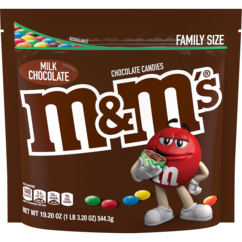 M&M's Peanut Dark Chocolate Candy, Family Size - 18 oz Bulk Bag