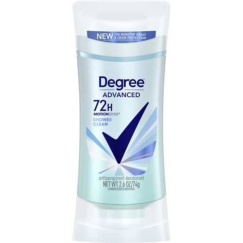 Degree Antiperspirant Deodorant, Advanced, Shower Clean, 72h