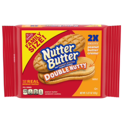 NUTTER BUTTER Nutter Butter Double Nutty Peanut Butter Sandwich