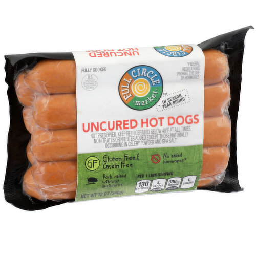 Full Circle Market Uncured Hot Dogs