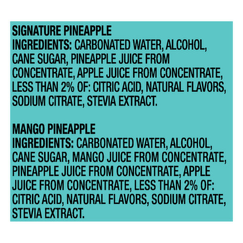 Simply Spiked Beer, Tropical, Signature Pineapple/Mango Pineapple, Variety Pack - 12 Each Image 3 of 3