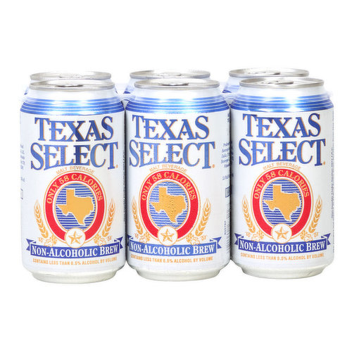 Richland Beverage Associates Texas Select Non Alcoholic Beer, 6 Pk