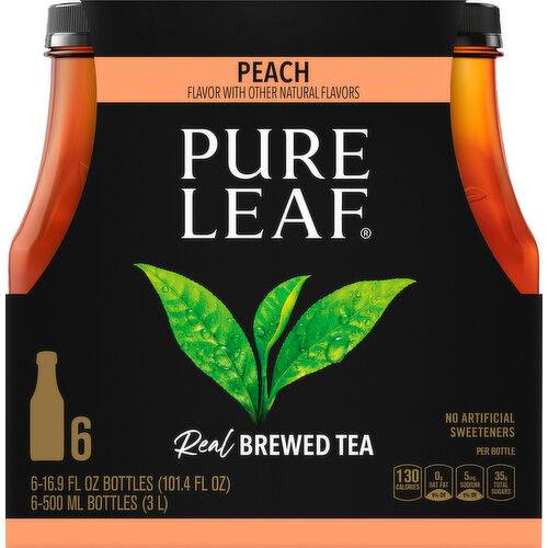 Pure Leaf Pure Leaf Real Brewed Tea Peach 16.9 Fl Oz 6 Count