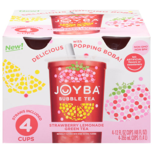 Joyba Bubble Tea, Strawberry Lemonade Green Tea