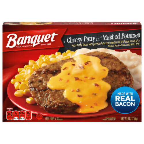 Banquet Cheesy Patty and Mashed Potatoes