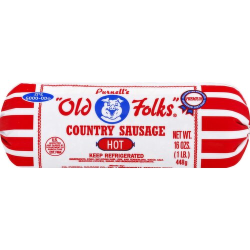 Purnells Country Sausage, Hot