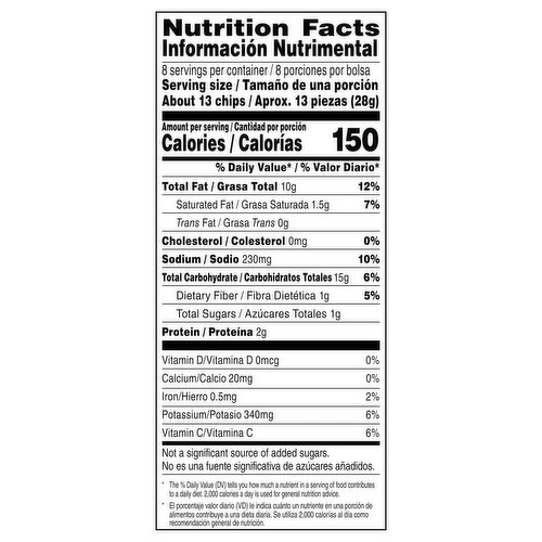 ruffles nutrition facts