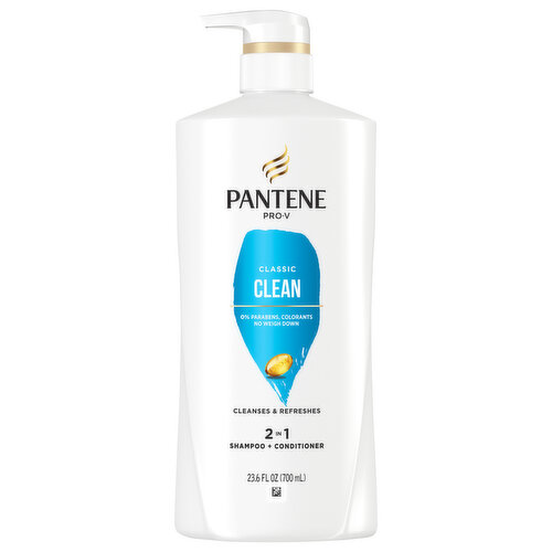 Pantene Shampoo + Conditioner, Classic Clean, 2 in 1