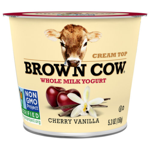 Brown Cow Yogurt, Whole Milk, Cherry Vanilla