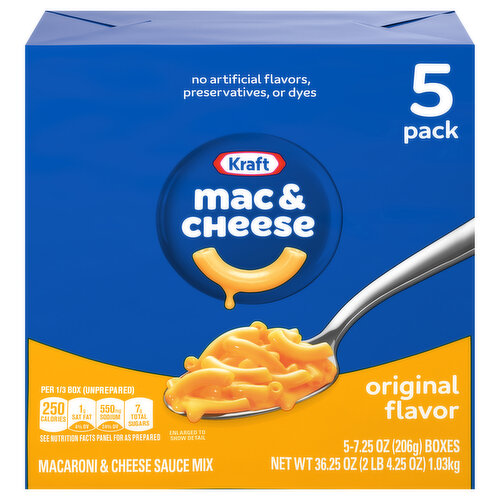 Kraft Sauce Mix, Original Flavor, Macaroni & Cheese, 5 Pack