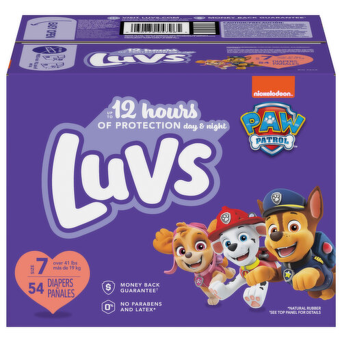 Luvs Diapers, Size 7 (Over 41 lbs)