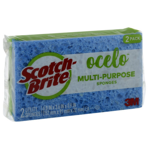 Scotch-Brite Sponge Cloths, 2/Pack