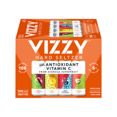 Vizzy Hard Seltzer, Variety Pack, 12 Pack