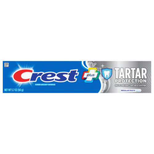Crest Toothpaste, Regular Paste, Tartar Protection