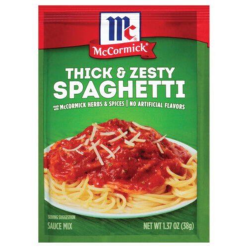 McCormick Gluten-Free Thick & Zesty Spaghetti Sauce Mix, 1.37 oz 