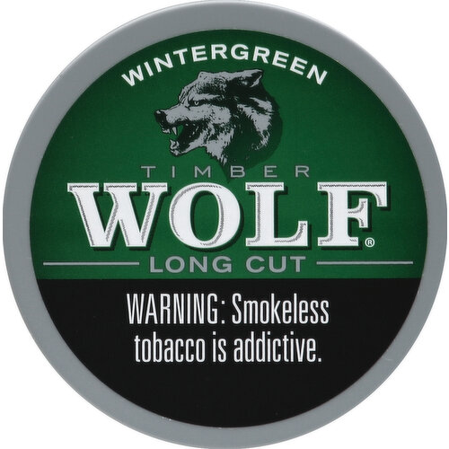 Timber Wolf Moist Snuff, Long Cut, Wintergreen