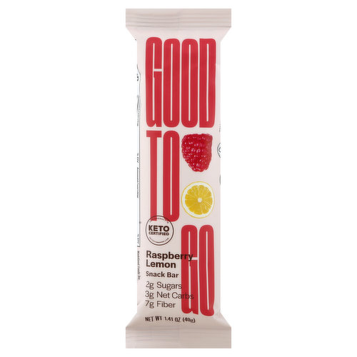 Good To Go Snack Bar, Raspberry Lemon