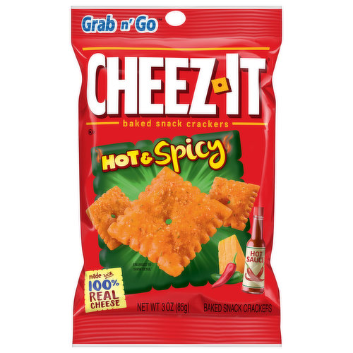 Cheez-It Baked Snack Crackers, Hot & Spicy