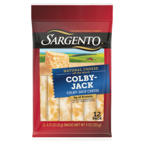 Sargento The great tastes of Colby and Monterey Jack come together to create a cheese snack with a sweet, mellow, on-the-go boost of flavor.