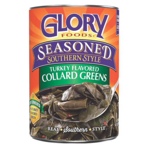 Glory Foods Collard Greens, Turkey Flavored, Southern Style, Seasoned