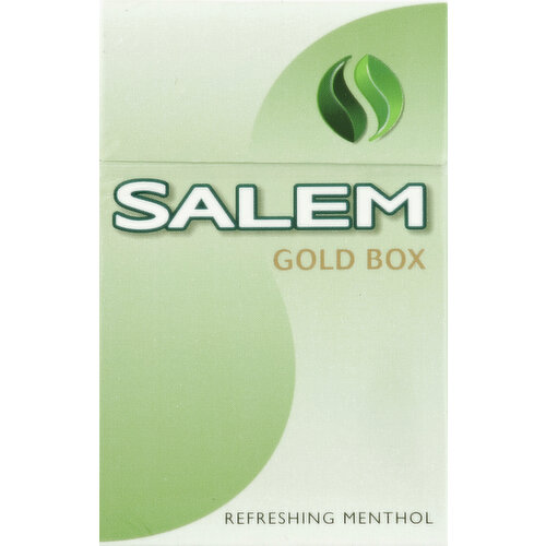 Salem Cigarettes, Refreshing Menthol, Gold, Box