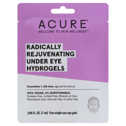 Acure Under Eye Hydrogels, Radically, Rejuvenating