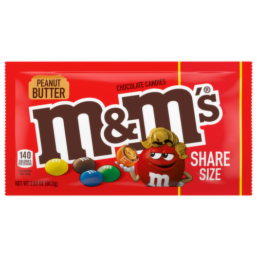 M&M's Caramel Milk Chocolate Candy, Share Size - 2.83 oz Bag