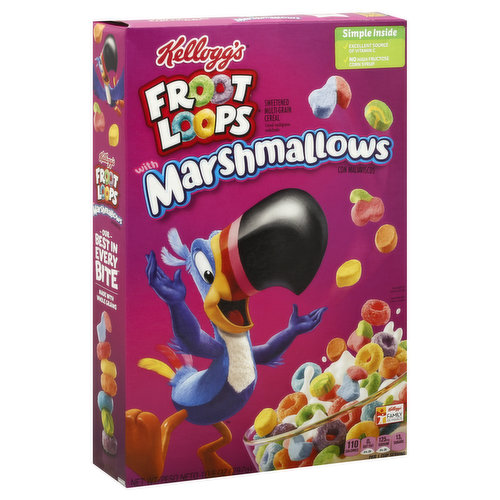 Froot Loops Multigrain Cereal, with Marshmallows, Sweetened