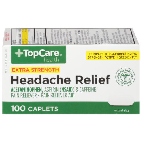 TopCare Headache Relief, Extra Strength, Caplets